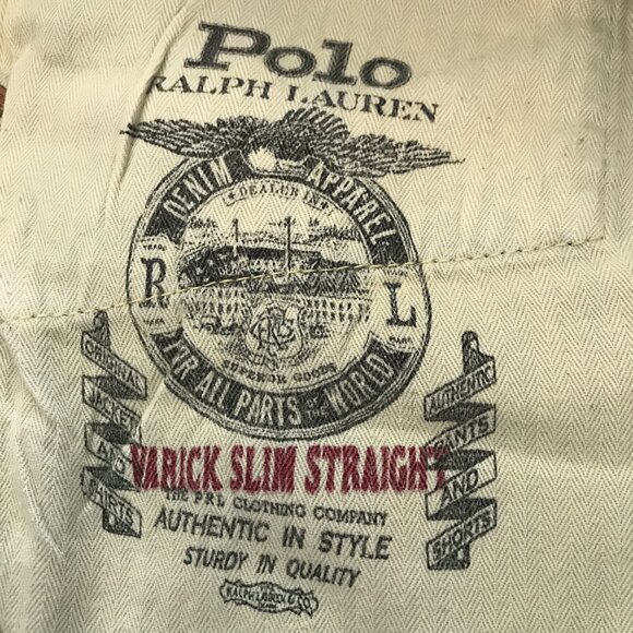 Polo Ralph Lauren Varick Slim Straight Jeans 38x30 Blue Mid Rise Stretch 17121 - Picture 5 of 13